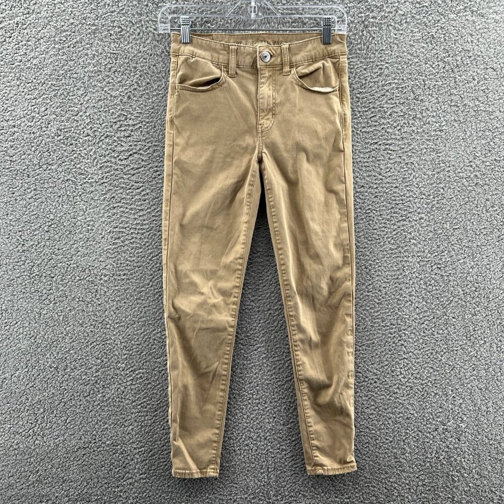 American Eagle Jegging Jeans Womens 2 Short Tan Stretched Denim